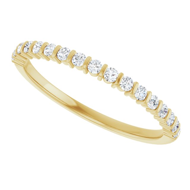 14K Rose 5/8 CTW Natural Diamond Anniversary Band