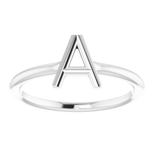14K Gold & Platinum Initial Ring - Options Available