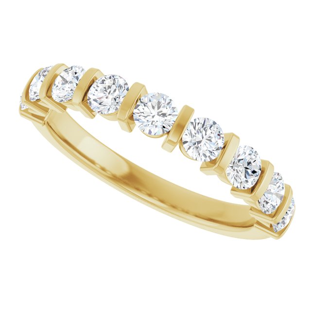 14K Rose 5/8 CTW Natural Diamond Anniversary Band