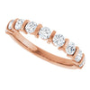 14K Rose Gold Asscher-Cut Diamond Anniversary Ring with 5/8 CTW