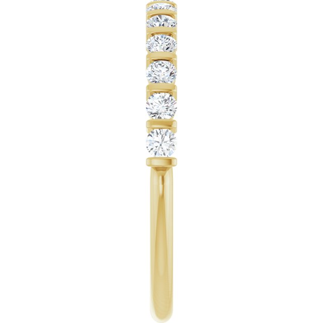 14K Rose 5/8 CTW Natural Diamond Anniversary Band