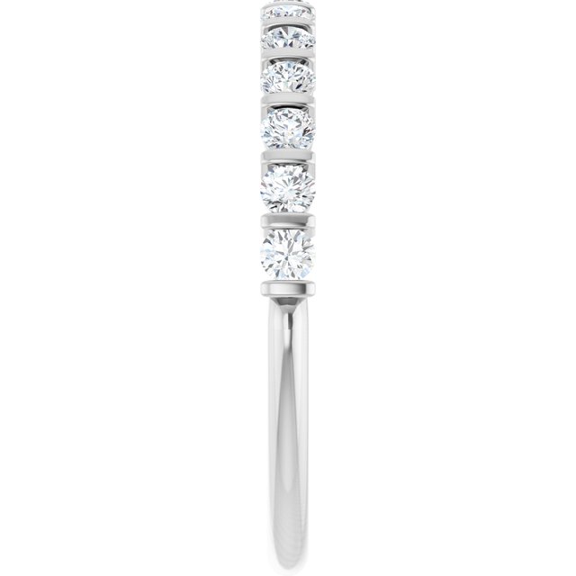 14K Rose 5/8 CTW Natural Diamond Anniversary Band