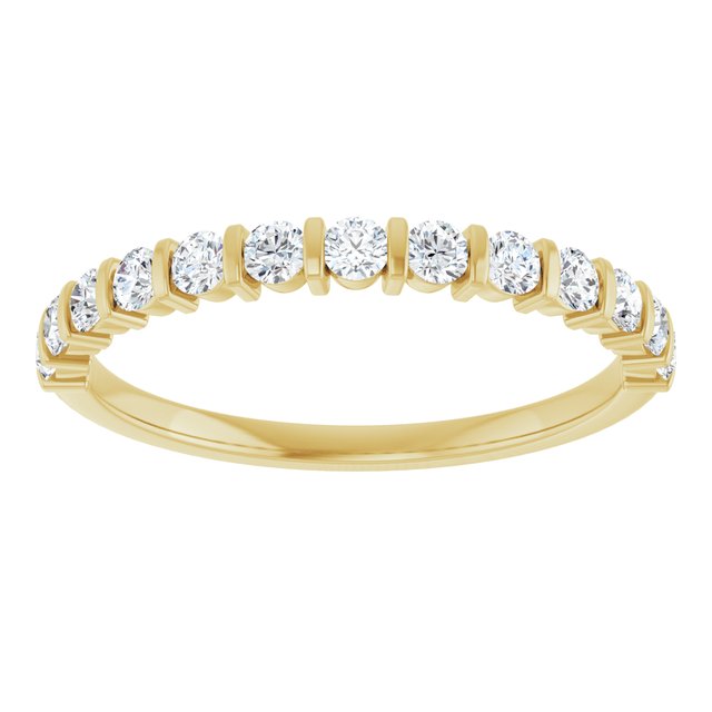 14K Rose 5/8 CTW Natural Diamond Anniversary Band