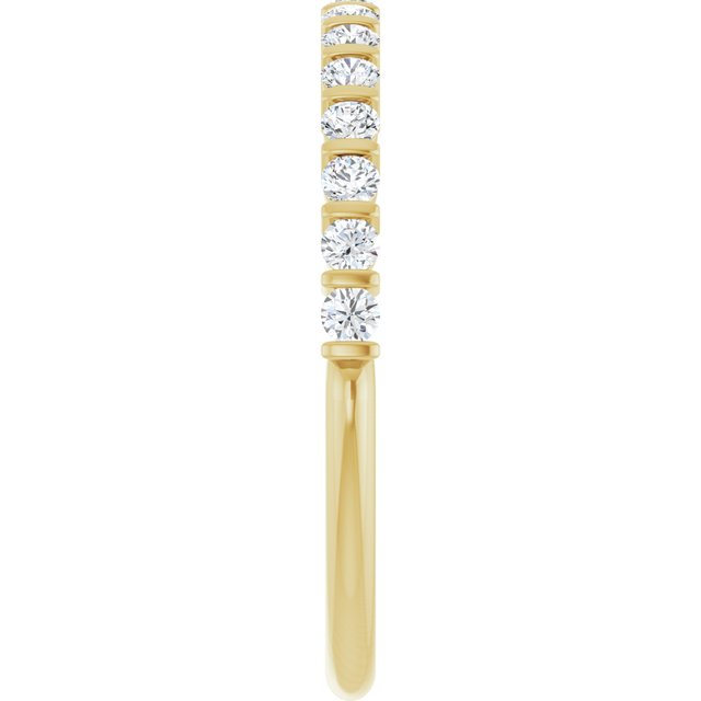 14K Rose 5/8 CTW Natural Diamond Anniversary Band