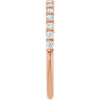 14K Rose Gold Asscher-Cut Diamond Anniversary Ring with 5/8 CTW