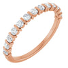 14K Rose Gold Asscher-Cut Diamond Anniversary Ring with 5/8 CTW