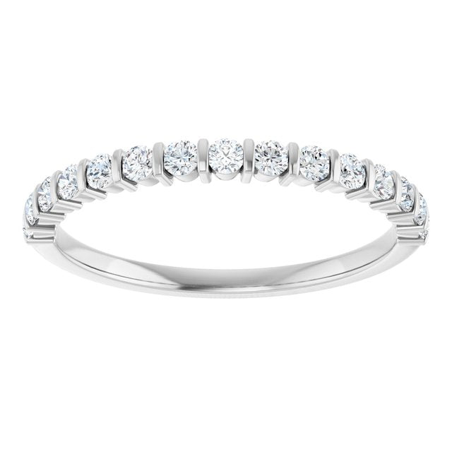 14K Rose 5/8 CTW Natural Diamond Anniversary Band