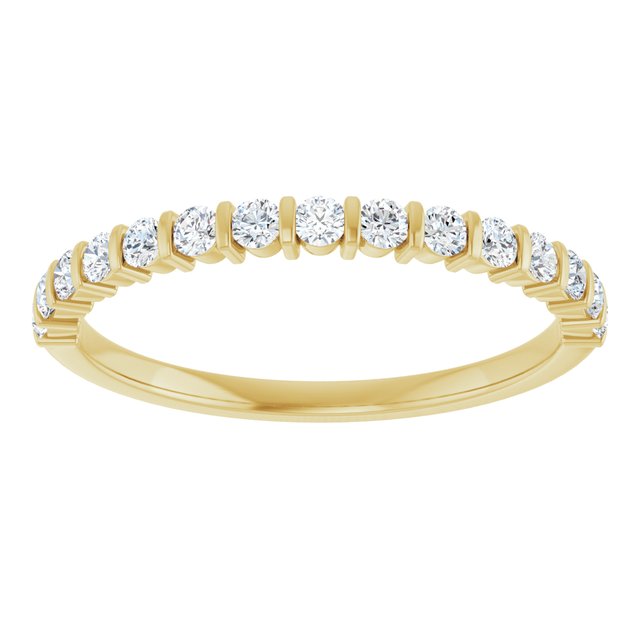 14K Rose 5/8 CTW Natural Diamond Anniversary Band