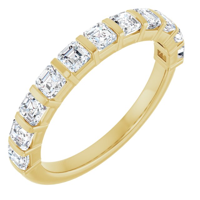 14K Rose Gold Asscher-Cut Diamond Anniversary Ring with 5/8 CTW