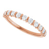 14K Rose Gold Asscher-Cut Diamond Anniversary Ring with 5/8 CTW