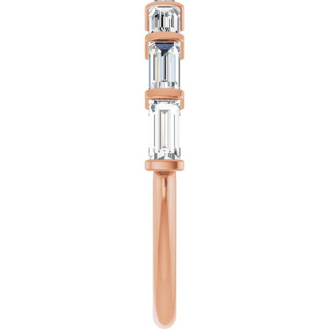 14K Rose Gold Asscher-Cut Diamond Anniversary Ring with 5/8 CTW