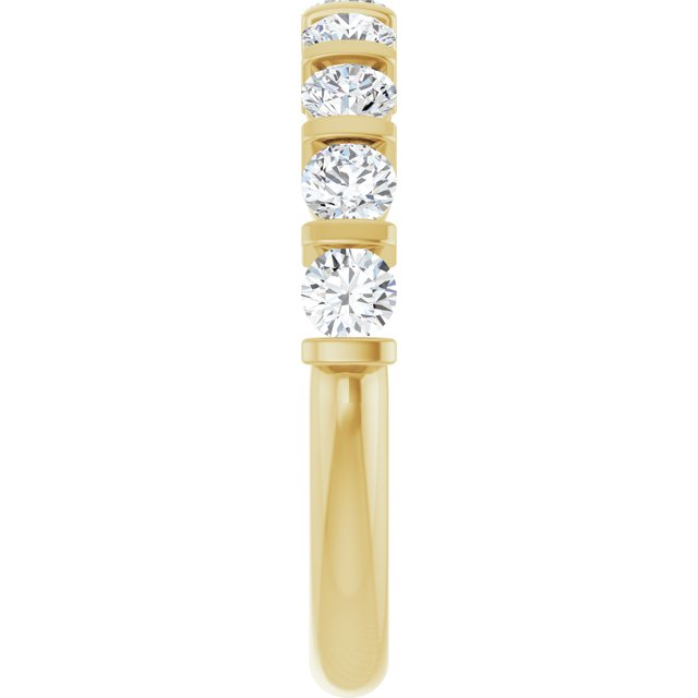 14K Rose 5/8 CTW Natural Diamond Anniversary Band