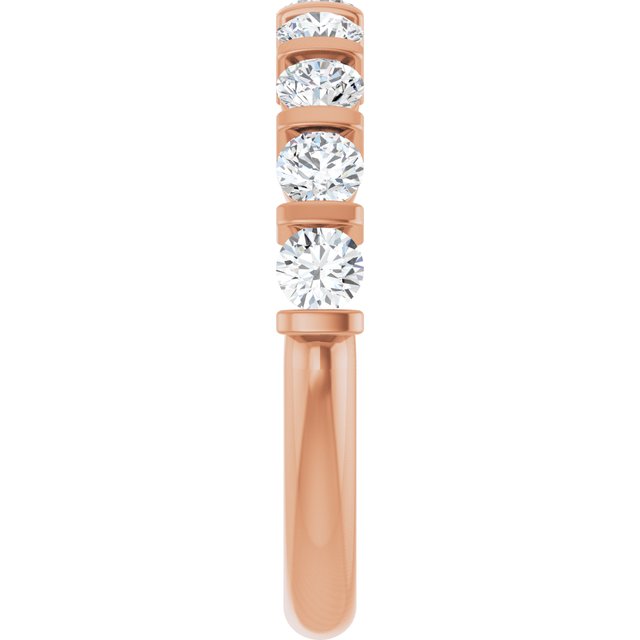 14K Rose Gold Asscher-Cut Diamond Anniversary Ring with 5/8 CTW