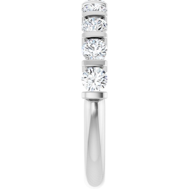 14K Rose 5/8 CTW Natural Diamond Anniversary Band