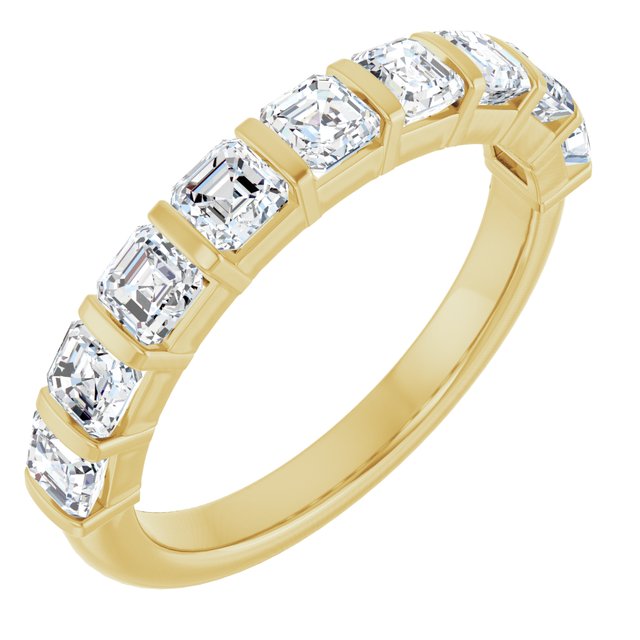 14K Rose Gold Asscher-Cut Diamond Anniversary Ring with 5/8 CTW