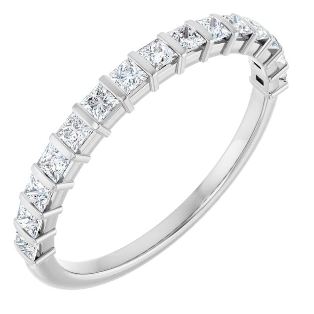 14K Rose 5/8 CTW Natural Diamond Anniversary Band