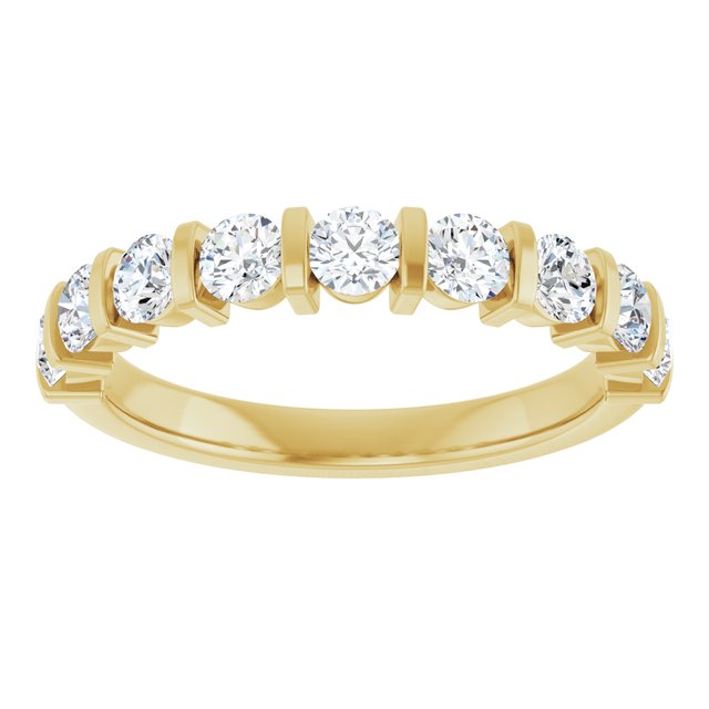 14K Rose 5/8 CTW Natural Diamond Anniversary Band