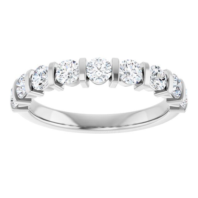 14K Rose 5/8 CTW Natural Diamond Anniversary Band