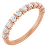 14K Rose Gold Asscher-Cut Diamond Anniversary Ring with 5/8 CTW