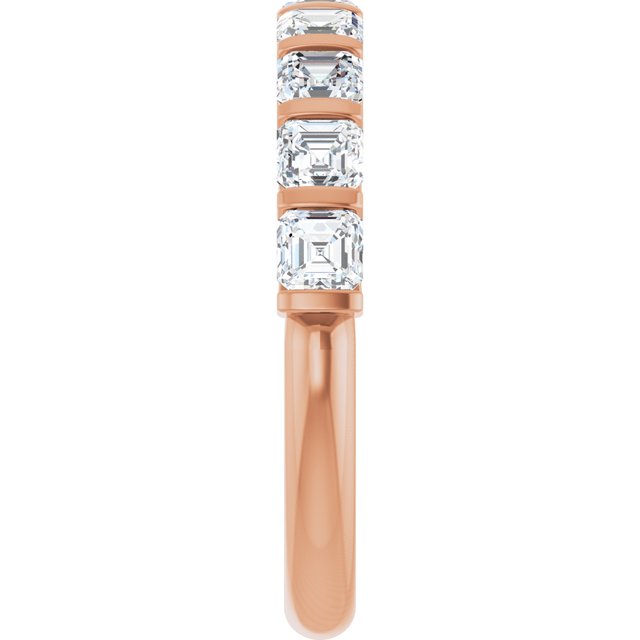 14K Rose 5/8 CTW Natural Diamond Anniversary Band