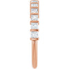 14K Rose Gold Asscher-Cut Diamond Anniversary Ring with 5/8 CTW