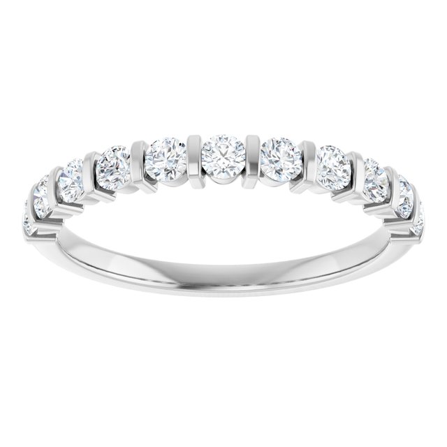 14K Rose 5/8 CTW Natural Diamond Anniversary Band