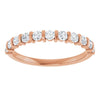 14K Rose Gold Asscher-Cut Diamond Anniversary Ring with 5/8 CTW