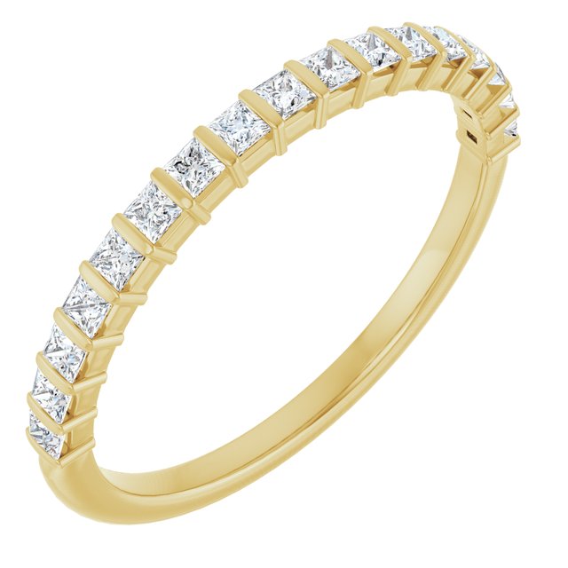 14K Rose 5/8 CTW Natural Diamond Anniversary Band