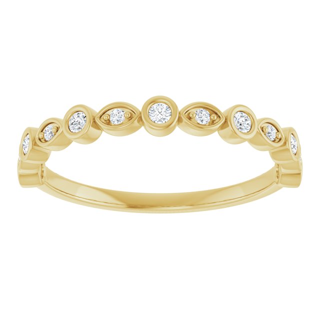 14K Rose 3/8 CTW Natural Diamond Anniversary Band