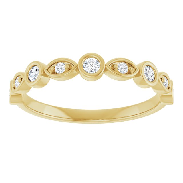 14K Rose 3/8 CTW Natural Diamond Anniversary Band