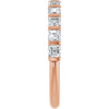 14K Rose Gold Asscher-Cut Diamond Anniversary Ring with 5/8 CTW