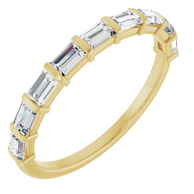 14K Rose 5/8 CTW Natural Diamond Anniversary Band