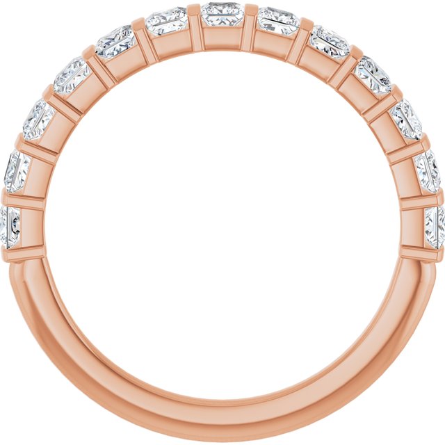 14K Rose 5/8 CTW Natural Diamond Anniversary Band