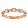 14K Rose 3/8 CTW Natural Diamond Anniversary Band