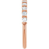 14K Rose Gold Asscher-Cut Diamond Anniversary Ring with 5/8 CTW