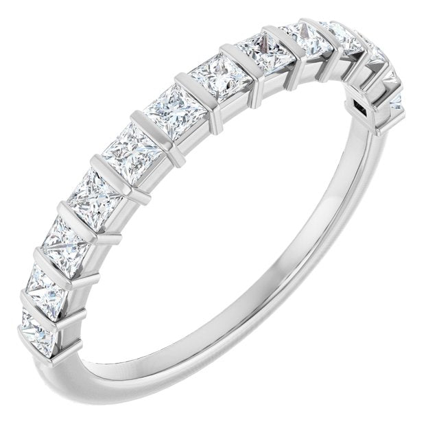 14K Rose 5/8 CTW Natural Diamond Anniversary Band