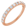 14K Rose Gold Asscher-Cut Diamond Anniversary Ring with 5/8 CTW