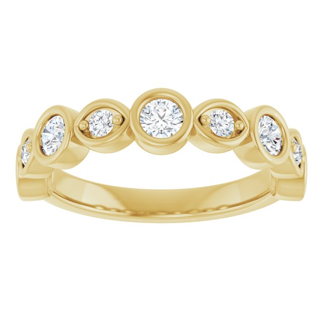 14K Rose 3/8 CTW Natural Diamond Anniversary Band