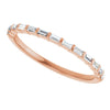 14K Rose Gold Asscher-Cut Diamond Anniversary Ring with 5/8 CTW