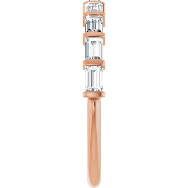 14K Rose Gold Asscher-Cut Diamond Anniversary Ring with 5/8 CTW