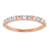 14K Rose 5/8 CTW Natural Diamond Anniversary Band