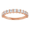 14K Rose Gold Asscher-Cut Diamond Anniversary Ring with 5/8 CTW