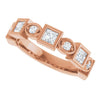 14K Rose 3/8 CTW Natural Diamond Anniversary Band