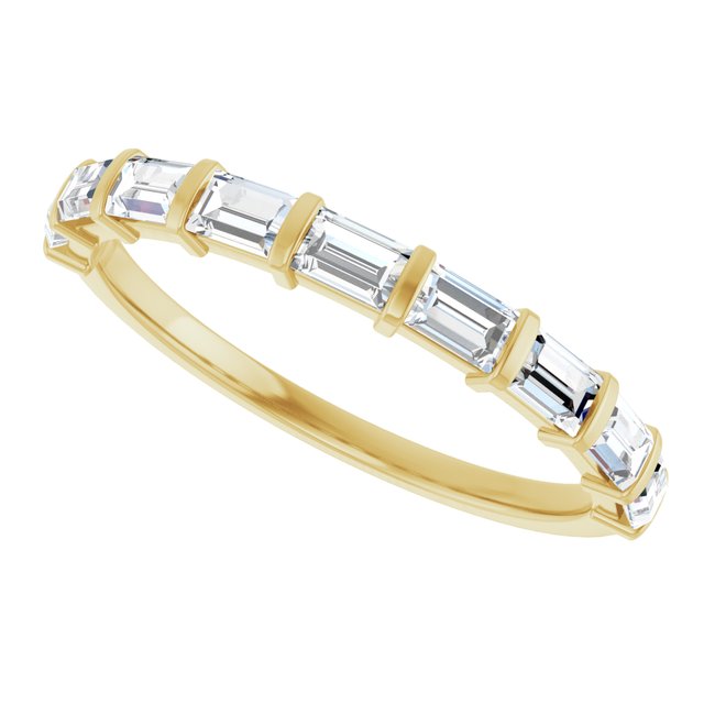 14K Rose 5/8 CTW Natural Diamond Anniversary Band