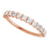 14K Rose Gold Asscher-Cut Diamond Anniversary Ring with 5/8 CTW