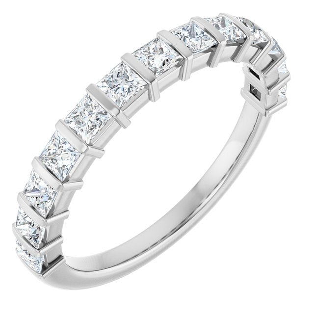 14K Rose 5/8 CTW Natural Diamond Anniversary Band