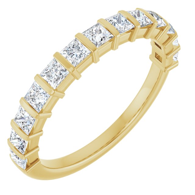 14K Rose 5/8 CTW Natural Diamond Anniversary Band