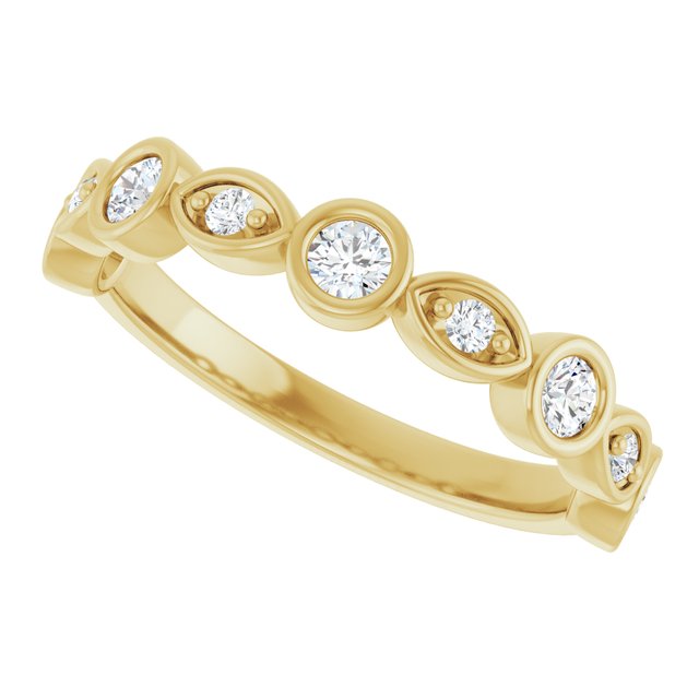 14K Rose 3/8 CTW Natural Diamond Anniversary Band