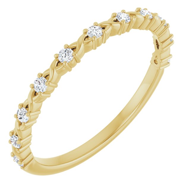 14K Rose 1/2 CTW Natural Diamond Anniversary Band