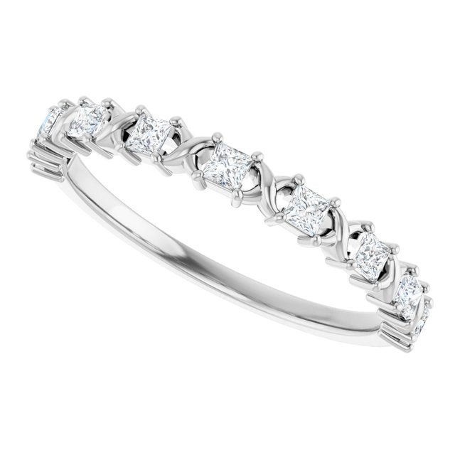 14K Rose 1/2 CTW Natural Diamond Anniversary Band